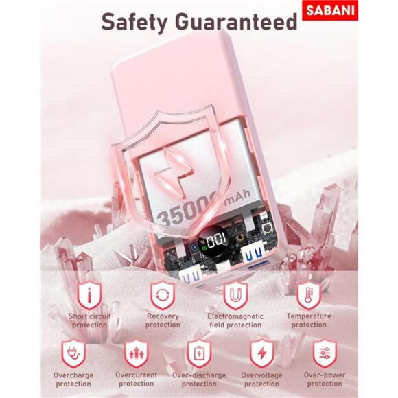 35000mAh portable charger power bank fast charging with built in cables - Picture 5 of 7